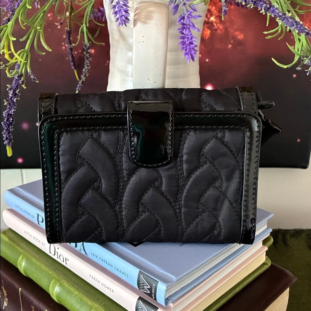 Vera Bradley Black Quilted Wristlet Wallet